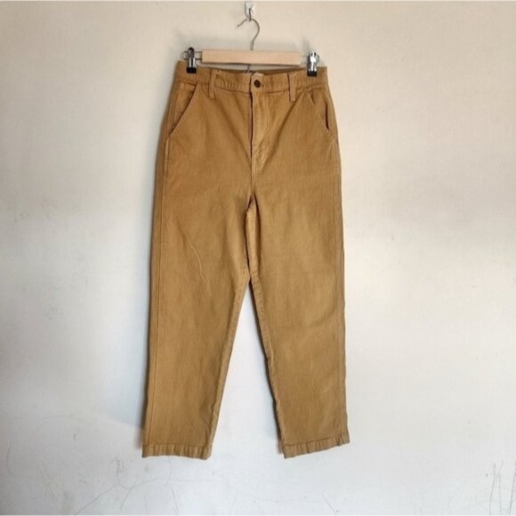 Madewell Classic Straight Leg Crop Pants in Mustard Yellow size 26 - Picture 1 of 5